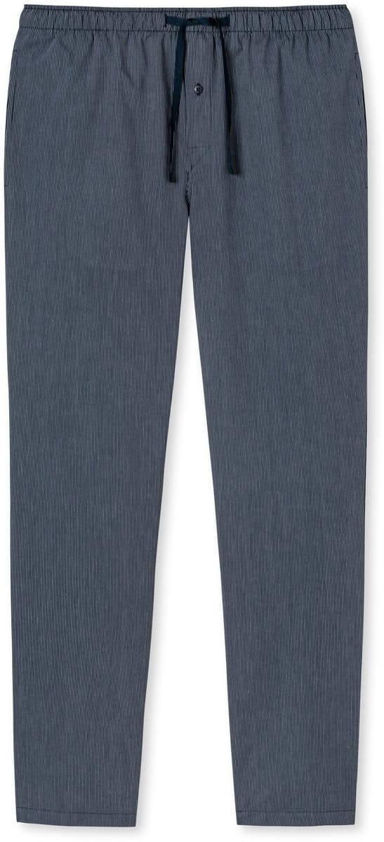 Schiesser Mix + Relax Katoen Heren Pyjamabroek blauw fijn gestreept