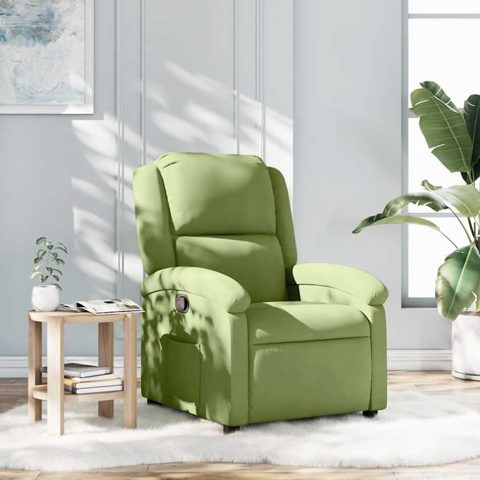 vidaXL - Fauteuil - verstelbaar - fluweel - lichtgroen