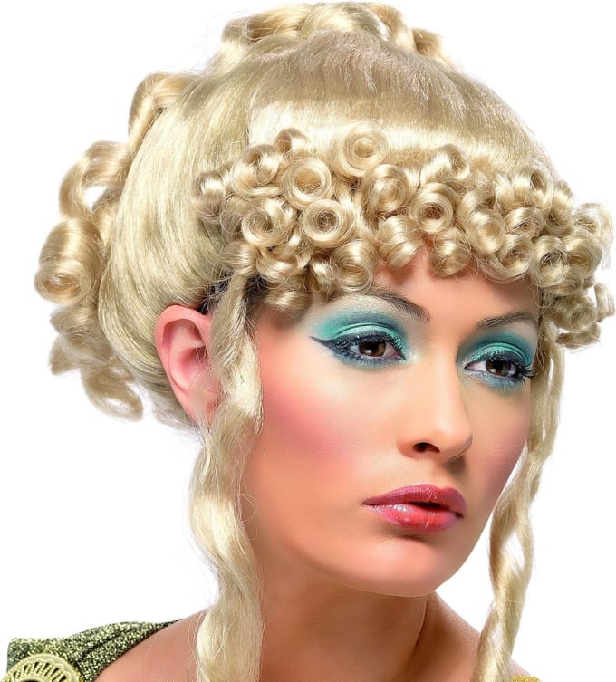 Antieke Griekse pruik - Kostuum Carnavalspruik