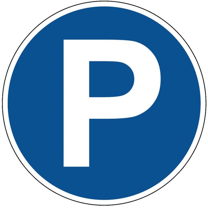 Parkeren verplicht bord - kunststof 150 mm