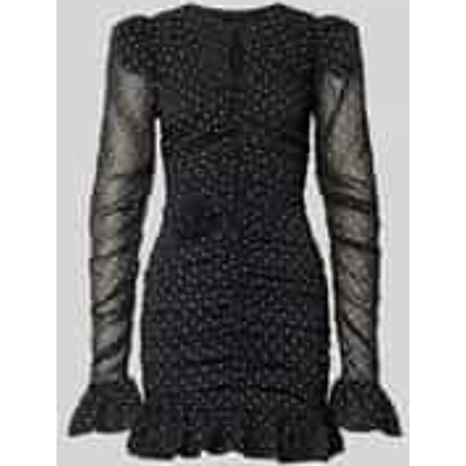 Slim fit mini-jurk met rimpelingen