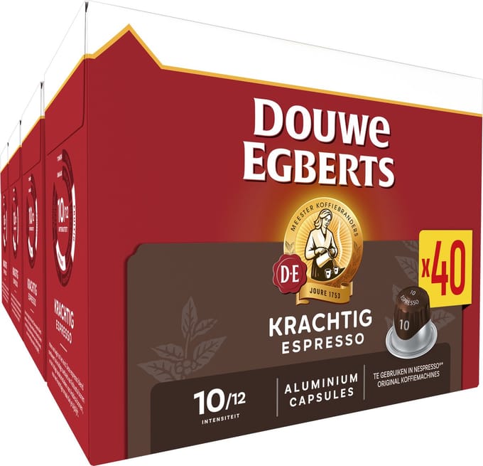 Douwe Egberts Espresso Krachtig - Intensiteit 10/12 - 5 x 40 capsules
