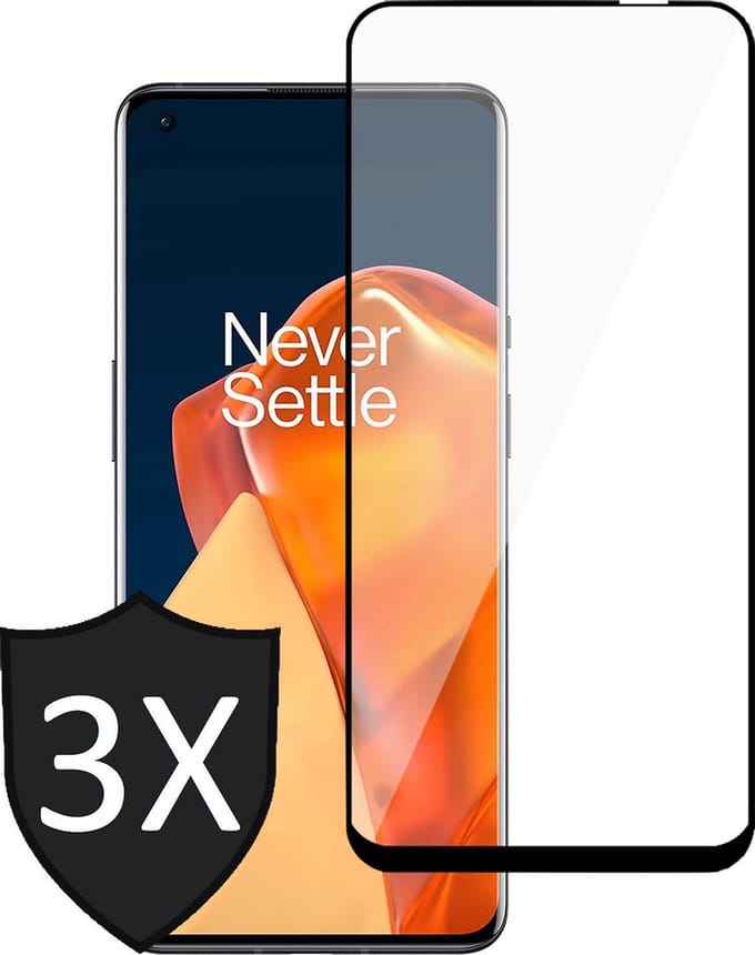 Screenprotector geschikt voor OnePlus 9 Pro - 3x FullGuard Screen Protector