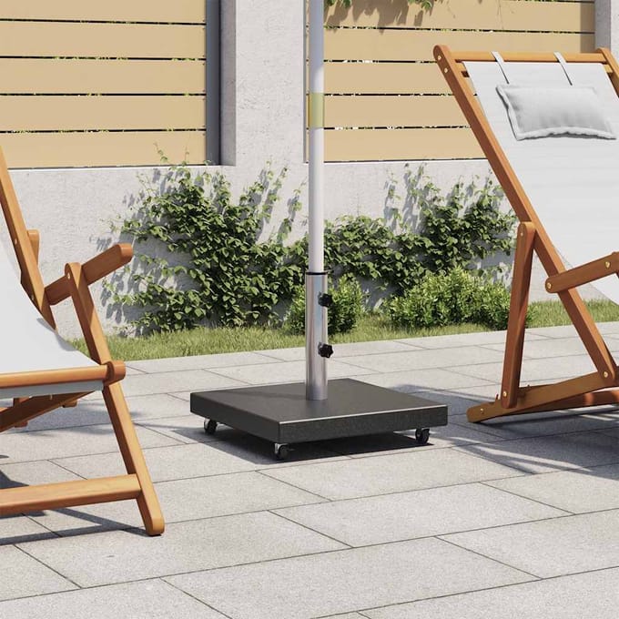 vidaXL - Parasolvoet - vierkant - 30 - kg - graniet - zwart
