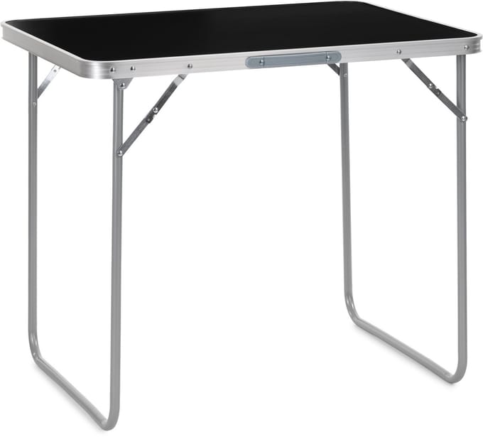 Springos Campingtafel - Vouwtafel - Inklapbaar - Opvouwbaar - 80x60x70 cm - Zwart
