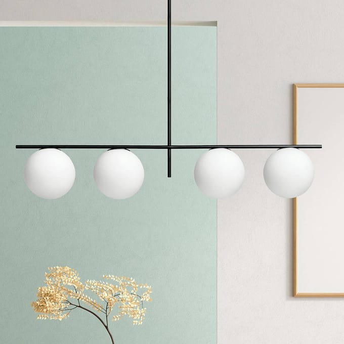 Sforzin Hanglamp Jugen, zwart, 4-lamps