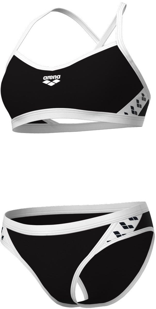 ARENA | W Icons Bikini Cross Back Solid black-white (Maat - 42)