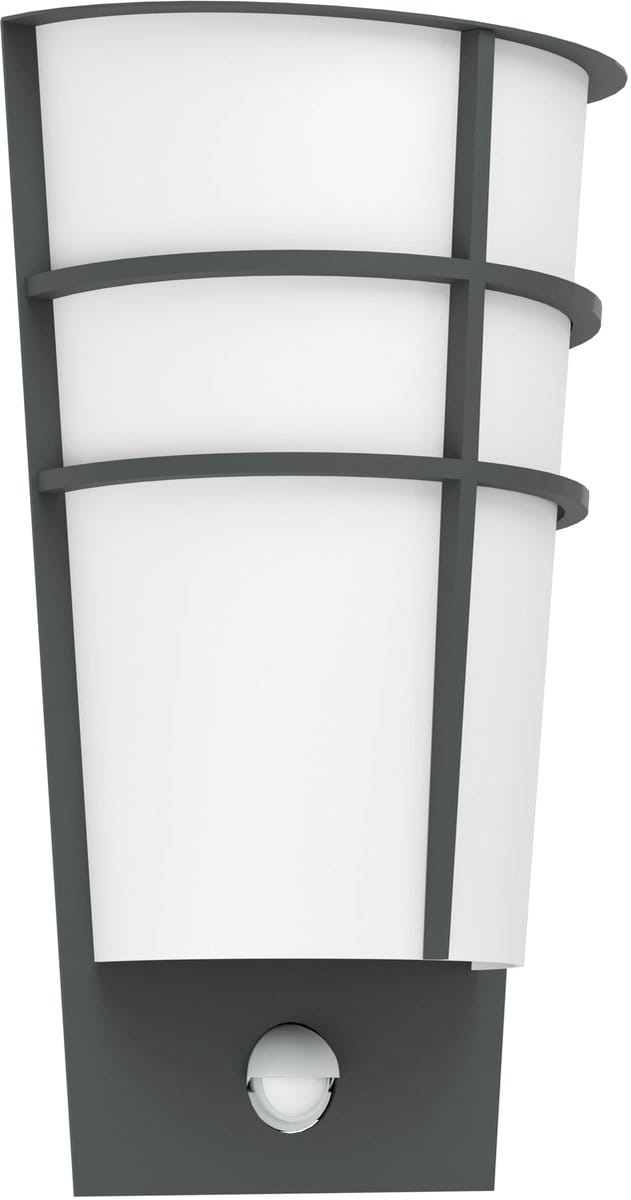 EGLO Breganzo 1 - Buitenverlichting - IP44 - Wandlamp - 2 Lichts - Antraciet - Wit