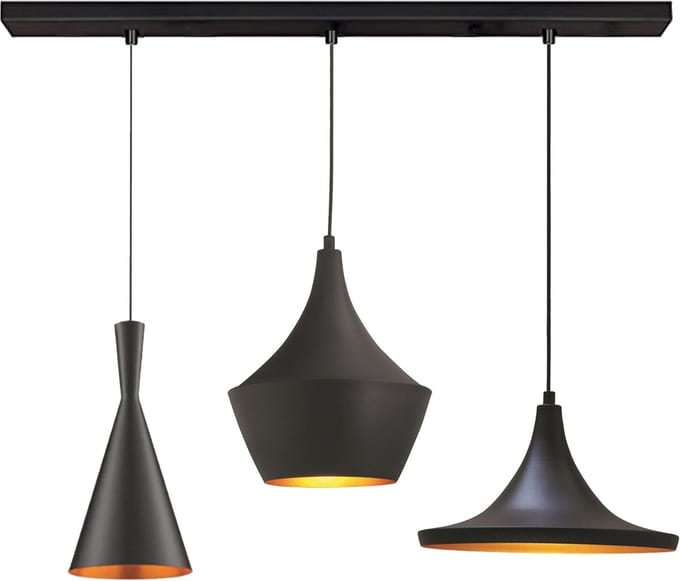 Bamyum Hanglamp 3 Vlammetaal E27 Zwart Modern Lamp