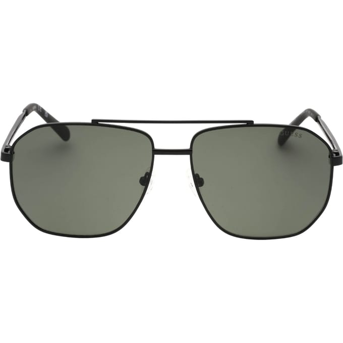 Guess Groene Lens Matte Zwarte Zonnebril