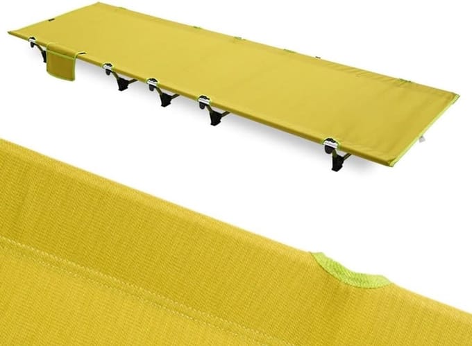 Vouwbed - Campingbed - Buiten Ontspannen - Antislipvoetjes - 187cm - Groen