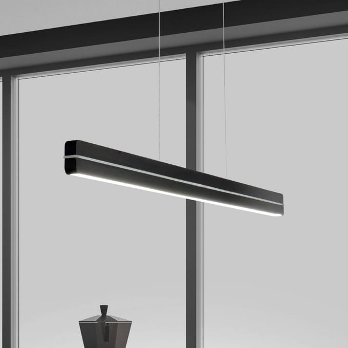 Bopp LED hanglamp Switch, zwart, lengte 118 cm, metaal