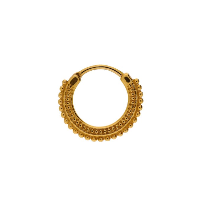 Lucardi - Dames Stalen goldplated helixpiercing - Piercing - Staal - Goudkleurig