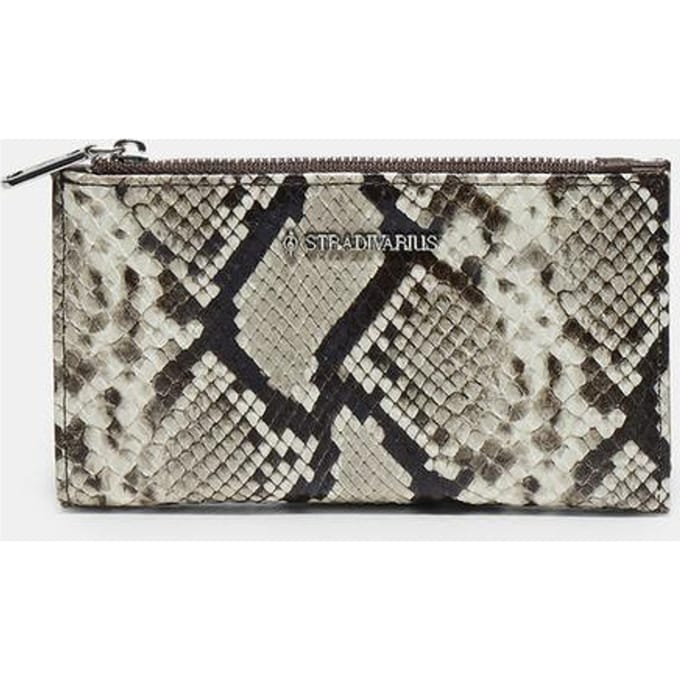 Stradivarius Basic portemonnee met slangenprint  Steen OS