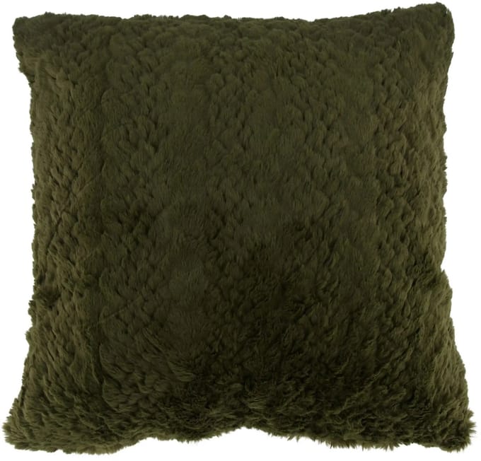 Groen kussen - Cushion honeycomb polyester 45x45x12cm