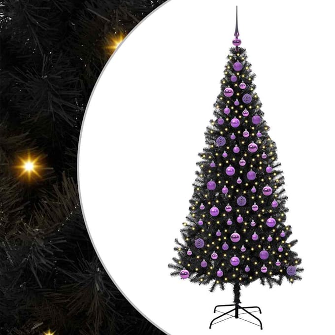 vidaXL - Kerstboom - Zwart - 180 - cm - PVC
