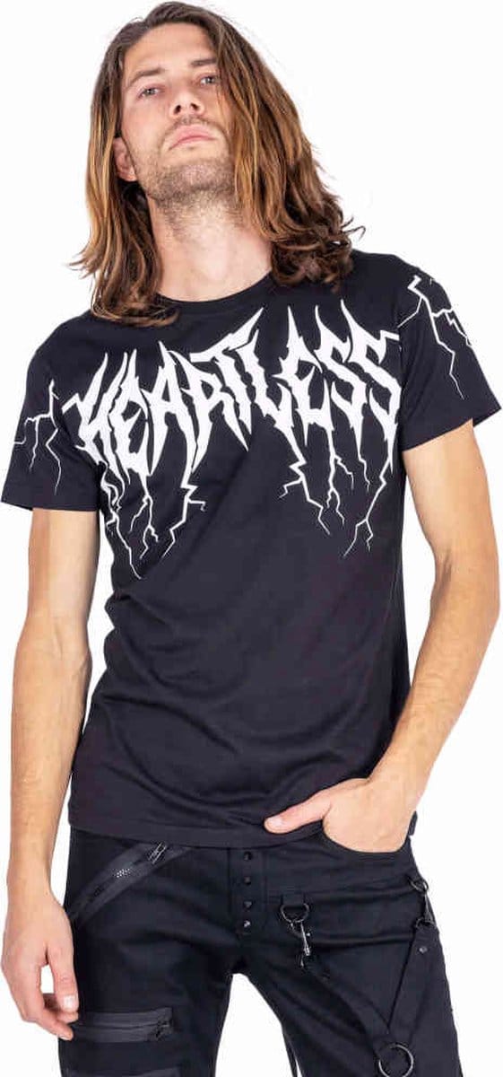 Heartless - Heartless Lightning Top - M - Zwart/Wit