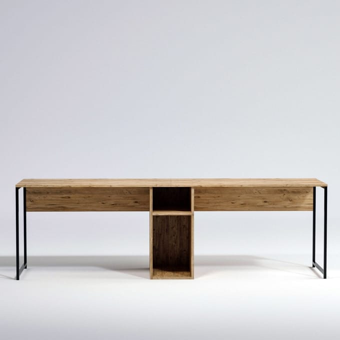 Ikili Bureau | 100% MELAMINE | Eiken - Emob - Bureau - Bruin - Melamine; Spaanplaat