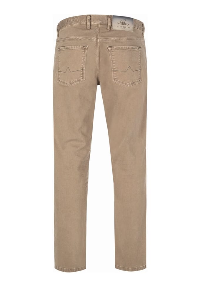 Alberto Pipe Broek Bruin - Maat W 36 - L 34 - Heren - Five-pocket broek