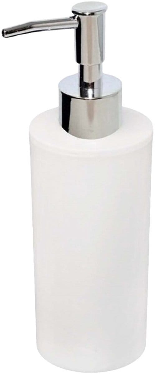 Concorde Zeeppompje - kunststof - wit - D8 x 20 cm - zeepdispenser