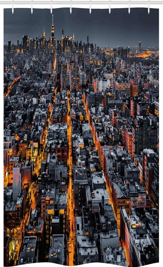 ABAKUHAUS Douchescherm Midtown NYC – 120x180 cm – Marigold Grijs