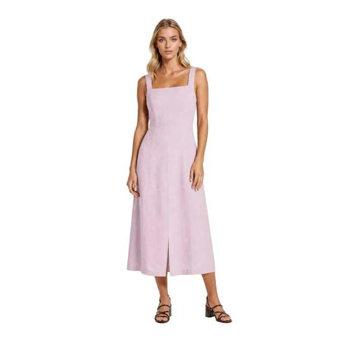 Vierkante Hals Jurk Dames Haris Cotton