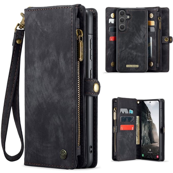 Solidenz Hoesje - Geschikt voor Samsung Galaxy S25 Plus / S24 Plus - Urban Wallet - Zwart