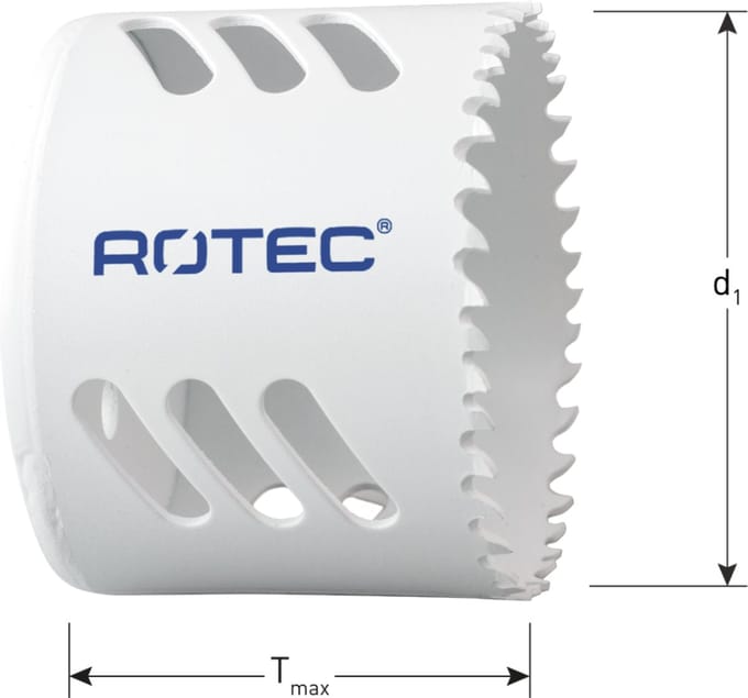 Rotec gatzaag, BiM-Co, normaal vertand, Tmax:48, ø86