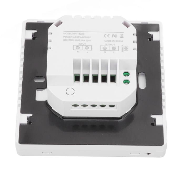 Slimme Thermostaat Achtergrondverlichting Touchscreen Dubbele Regeling Temperatuurregelaar voor Vloerverwarming Hoog black