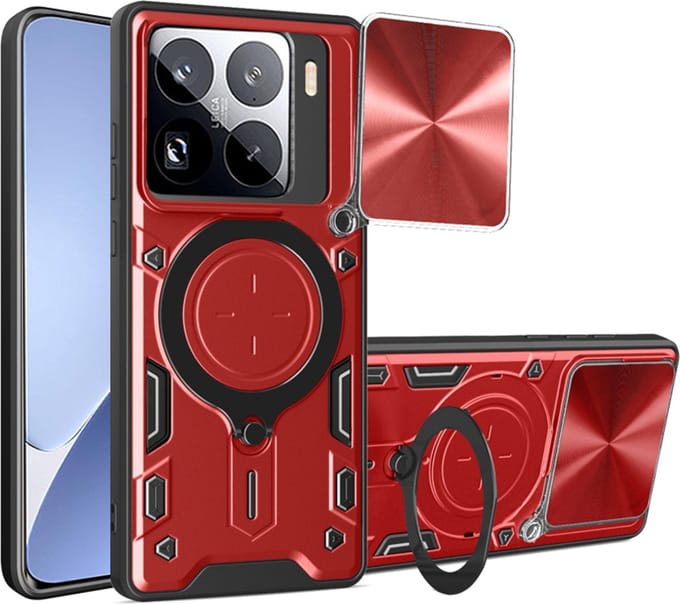 Hoesje geschikt voor Xiaomi 15 Pro - Techsuit CamGuard Pro Back Cover - Rood