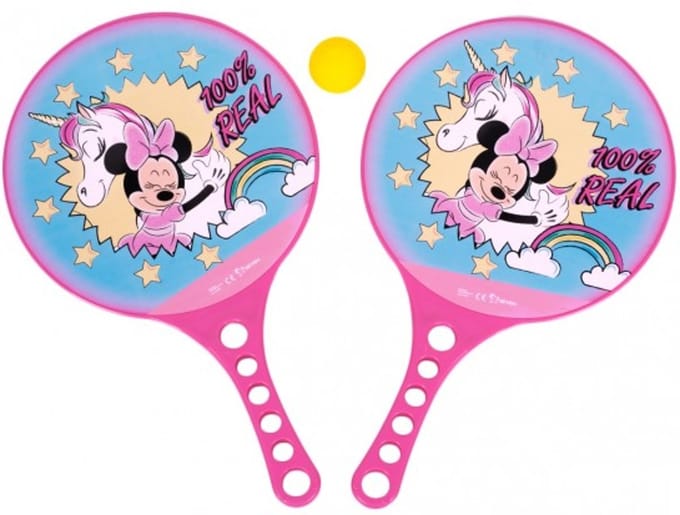 Disney Strandtennisset Minnie Mouse 3-delig Roze/blauw