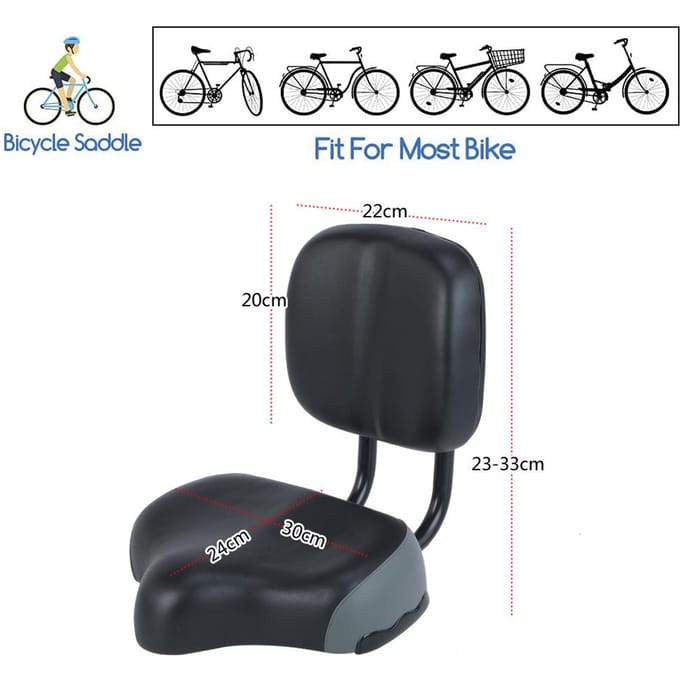 Grote Maat Fietszadel Comfortabel Fietszadel Vervanging Breed Memory Foam Gevoerd Fietskussen roze