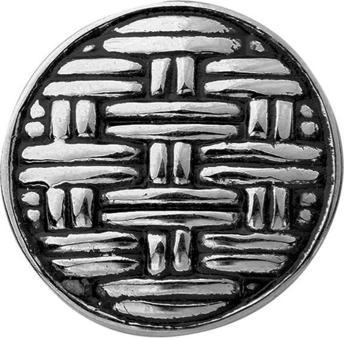 Quiges - Dames Click Button Drukknoop 18mm Stoffen Patroon - EBCM355