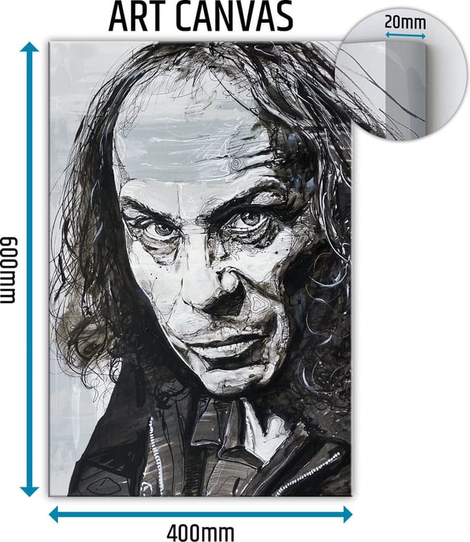 Ronnie James Dio canvas schilderij 40x60 cm