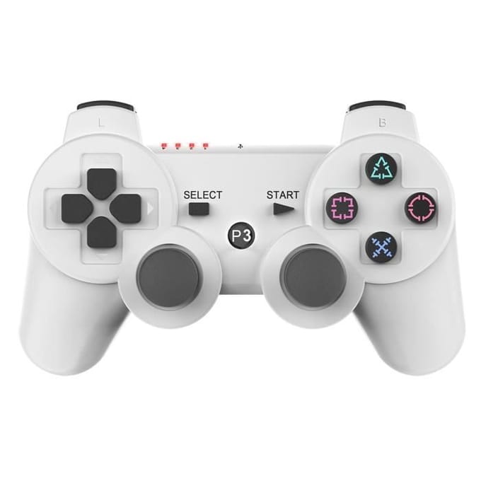 Witte D25 draadloze Bluetooth-gamepad, controller voor PS3, PlayStation 3, joystick wit