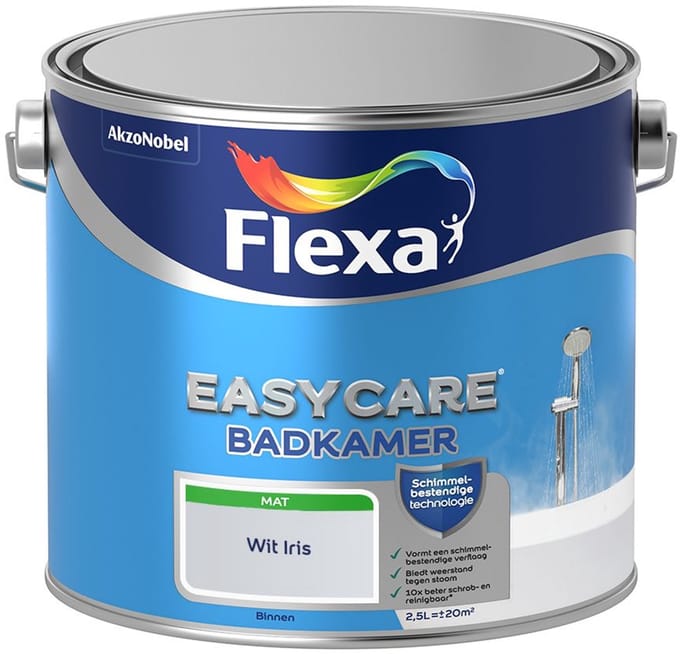 Flexa - Easycare Badkamer - Wit Iris - Mengverf - 2,5 L