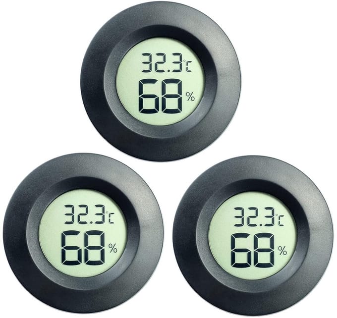 Digitale Hygrometer Thermometer voor Binnenklimaat | Temperatuur- en Vochtigheidsmeter (3 stuks)