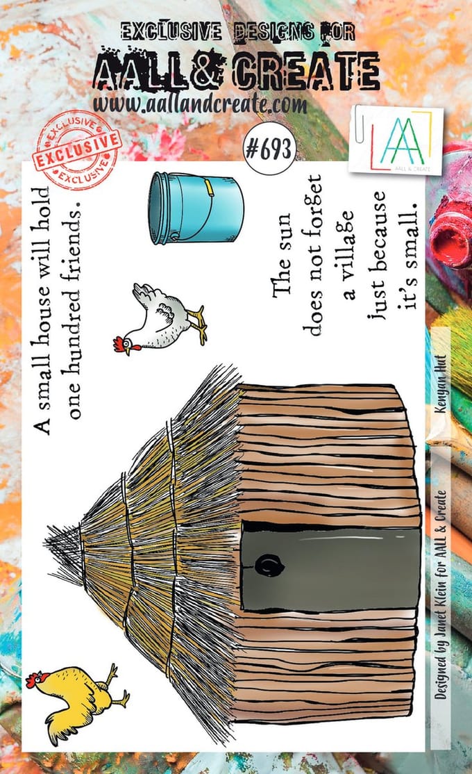 Aall & Create clearstamps A6 - Kenyan hut