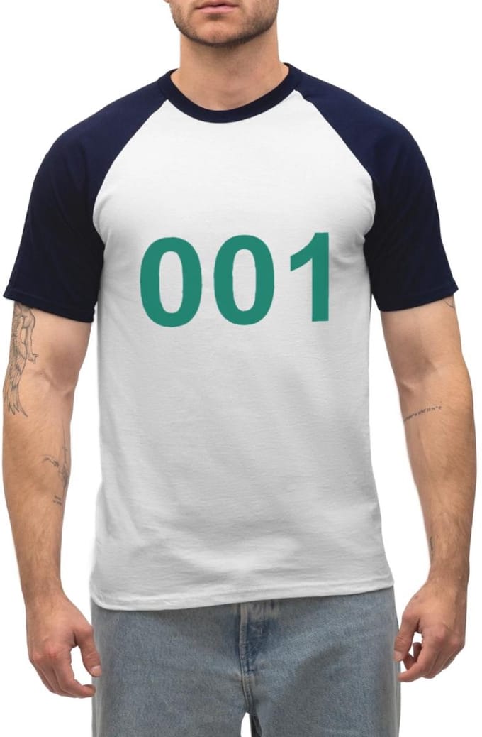 Speler Nummer 001 Frontman Kostuum Heren Baseball Shirt Korte Mouw