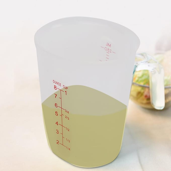 Transparante zachte siliconen maatbeker Visueel semi-permeabele melkbeker (250ml) white