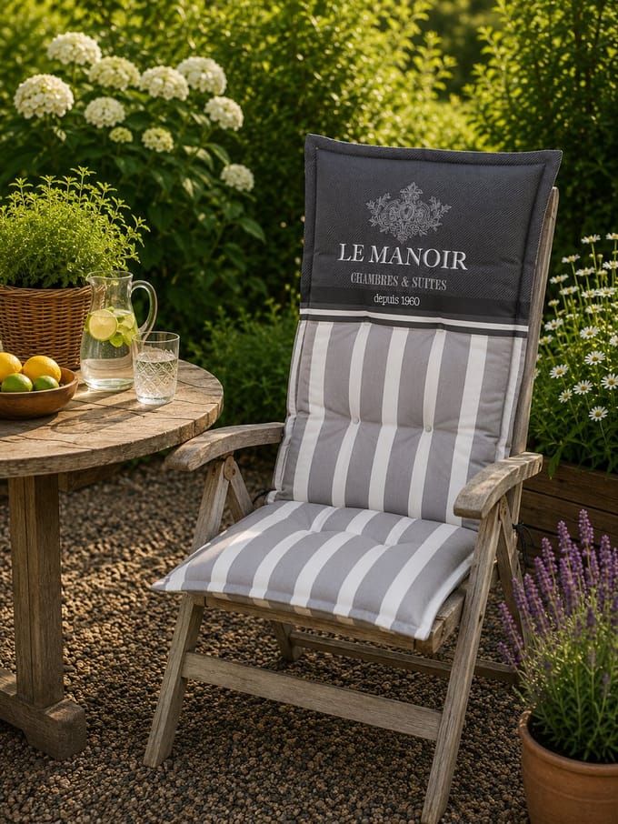 Madison Tuinstoelkussen hoge rug 50x123 cm Le manoir