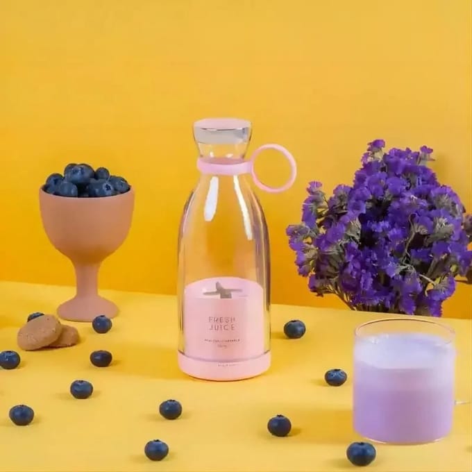 Allero Blender - Blender To Go - Smoothie Maker - 350 ML - Mini Blender - Fruit Blender - Multifunctioneel - Wit - 6 Bladen