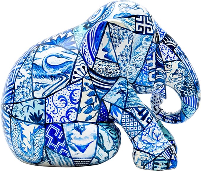 Elephant Parade - Porcelain Patchwork - Handgemaakt Olifanten Beeldje - 30cm