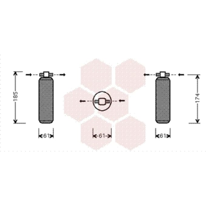 Droger, airconditioningsysteem VAN WEZEL 2500D116
