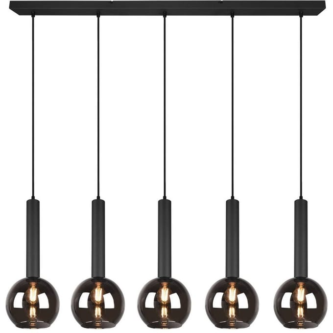 Trio Lighting Clayton hanglamp, 5-lamps uitvoering