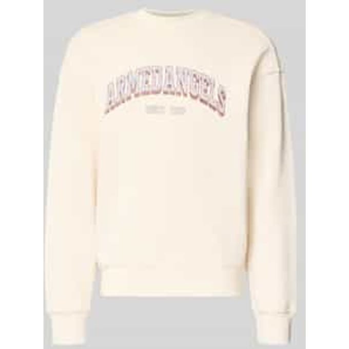 relaxed fit sweatshirt van pure katoen model 'WORDMARK'