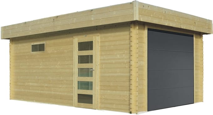 Solid Superia Modern Garage - Geïmpregneerd - Sectionaalpoort - 358x508x281,5cm