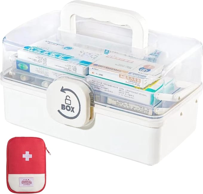 Multifunctionele Opbergdoos 29 cm - MedicijnenOrganizer, Toolbox en Viskoffer