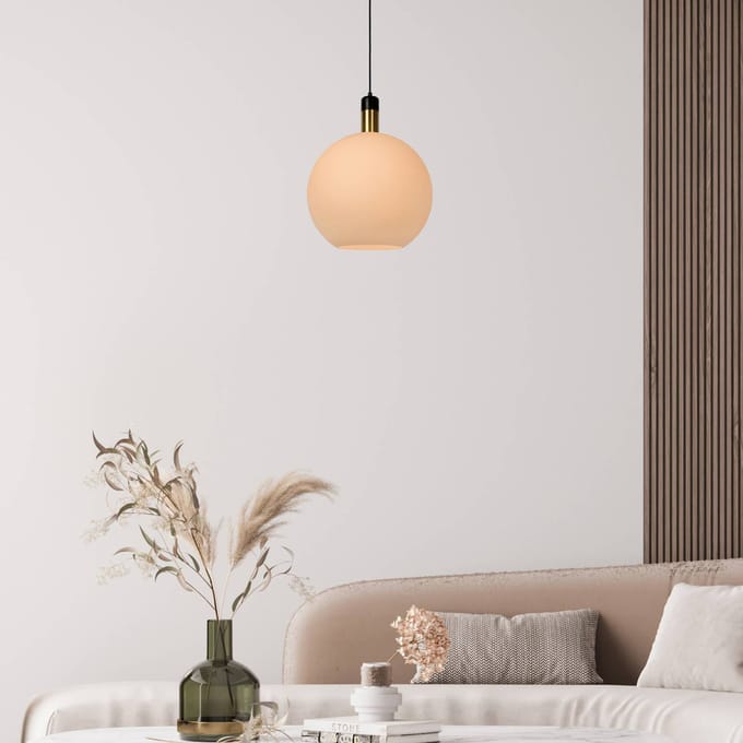 Lucide JULIUS - Hanglamp - Ø 40 cm - 1xE27 - Opaal