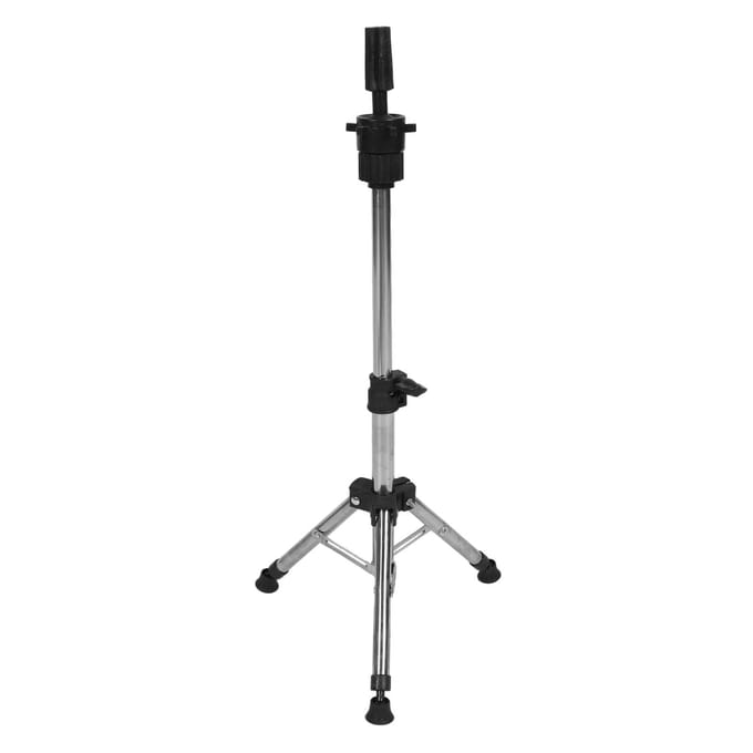Support de perruque réglable, trépied en alliage d'aluminium, support de tête de mannequin en métal portable et polyvalent pour black